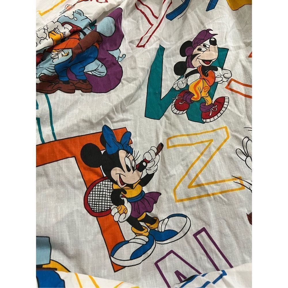 Dundee Disney Mickie Mouse Alphabet Toddler Sheet Donald Daisy Duck Minnie Goofy